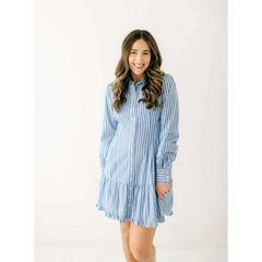 8.28 Boutique:Love the Label,Love the Label Marketa Dress in Blue and White,Dress