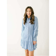 8.28 Boutique:Love the Label,Love the Label Marketa Dress in Blue and White,Dress