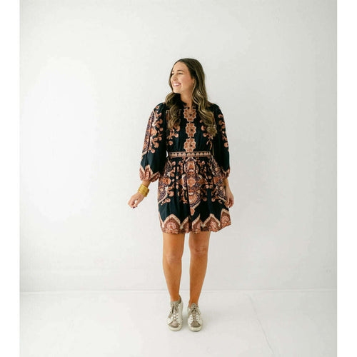 8.28 Boutique:Cleobella,Cleobella Leigh Mini Dress in Dark Lagos,Dress