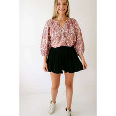 8.28 Boutique:8.28 Boutique,The Kristin Black Pleated Shorts,shorts