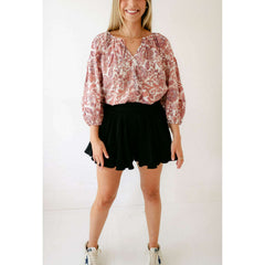 8.28 Boutique:8.28 Boutique,The Kristin Black Pleated Shorts,shorts