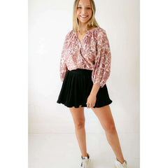 8.28 Boutique:8.28 Boutique,The Kristin Black Pleated Shorts,shorts