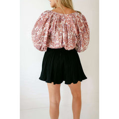 8.28 Boutique:8.28 Boutique,The Kristin Black Pleated Shorts,shorts