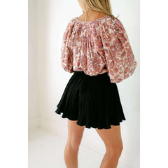 8.28 Boutique:8.28 Boutique,The Kristin Black Pleated Shorts,shorts