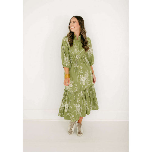 8.28 Boutique:Olivia by Livro,Olivia by Livro Grace Dress in Evergreen Bouquets,Dress