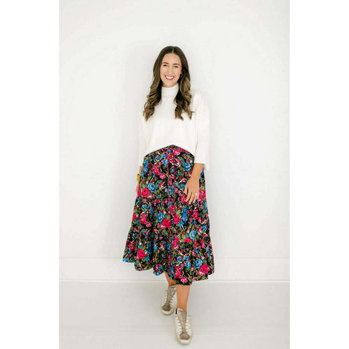 8.28 Boutique:Olivia by Livro,Olivia by Livro Eloise Skirt in Festive Floral,skirt