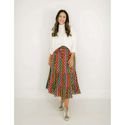 8.28 Boutique:Livro,Livro Market Skirt in Festive Stripe,skirt