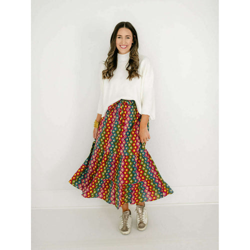 8.28 Boutique:Livro,Livro Market Skirt in Festive Stripe,skirt