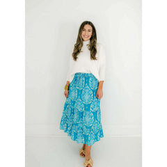 8.28 Boutique:Livro,Livro Market Skirt in Botanical Leaf,skirt