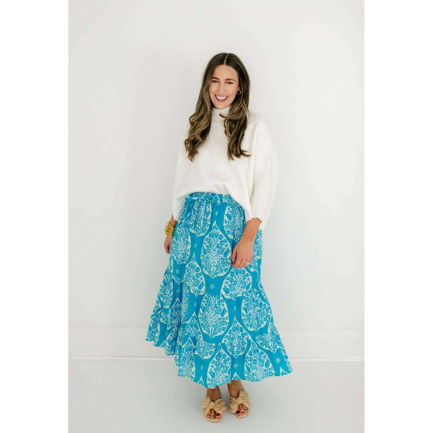 8.28 Boutique:Livro,Livro Market Skirt in Botanical Leaf,skirt