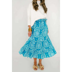 8.28 Boutique:Livro,Livro Market Skirt in Botanical Leaf,skirt