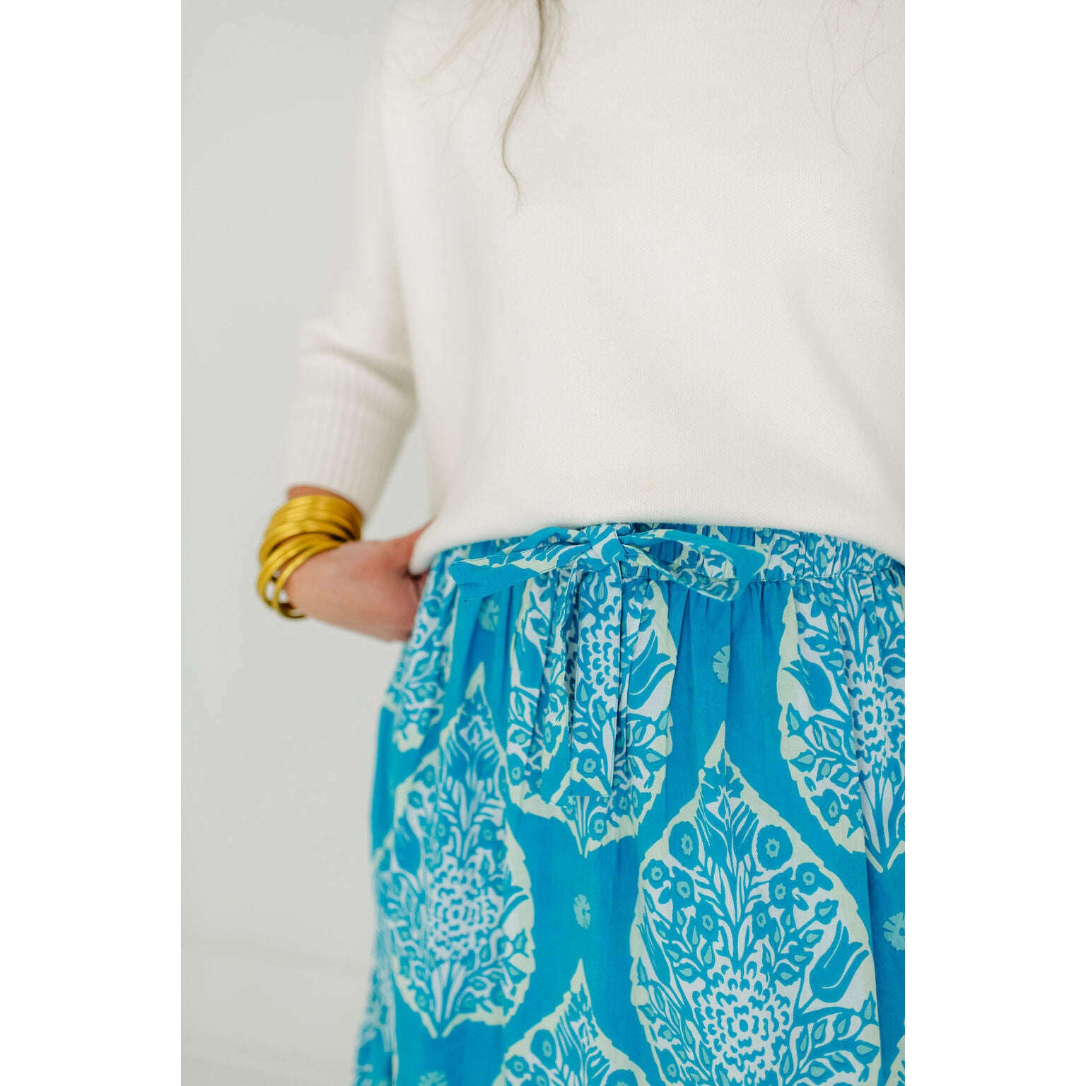 8.28 Boutique:Livro,Livro Market Skirt in Botanical Leaf,skirt