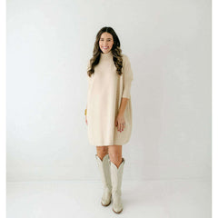 8.28 Boutique:Kerisma Knits,Kerisma Knits Aja Sweater Dress in Ecru,Dress