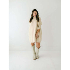 8.28 Boutique:Kerisma Knits,Kerisma Knits Aja Sweater Dress in Ecru,Dress