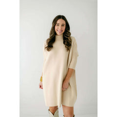 8.28 Boutique:Kerisma Knits,Kerisma Knits Aja Sweater Dress in Ecru,Dress