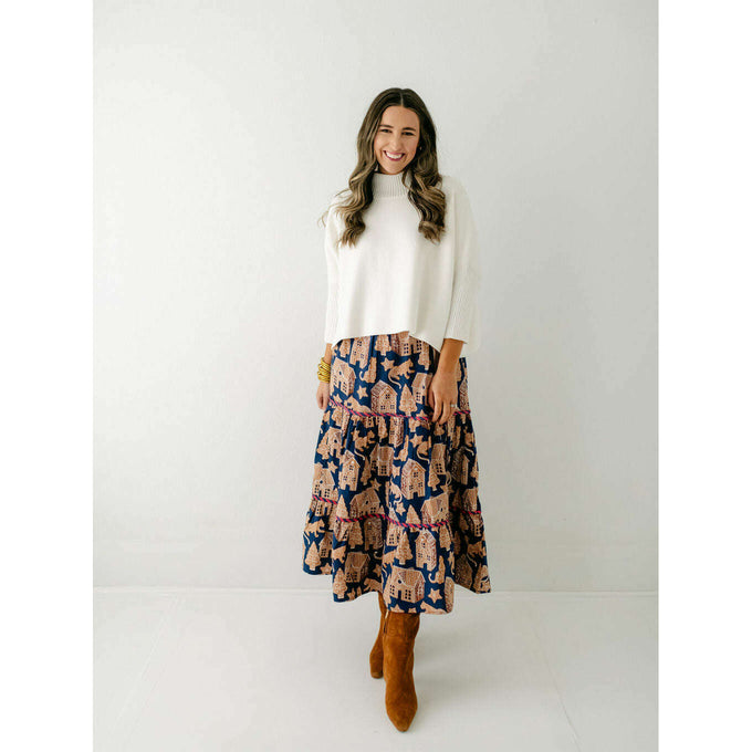 8.28 Boutique:Print Fresh,Print Fresh Sutton Skirt in Gingerbread Party,skirt