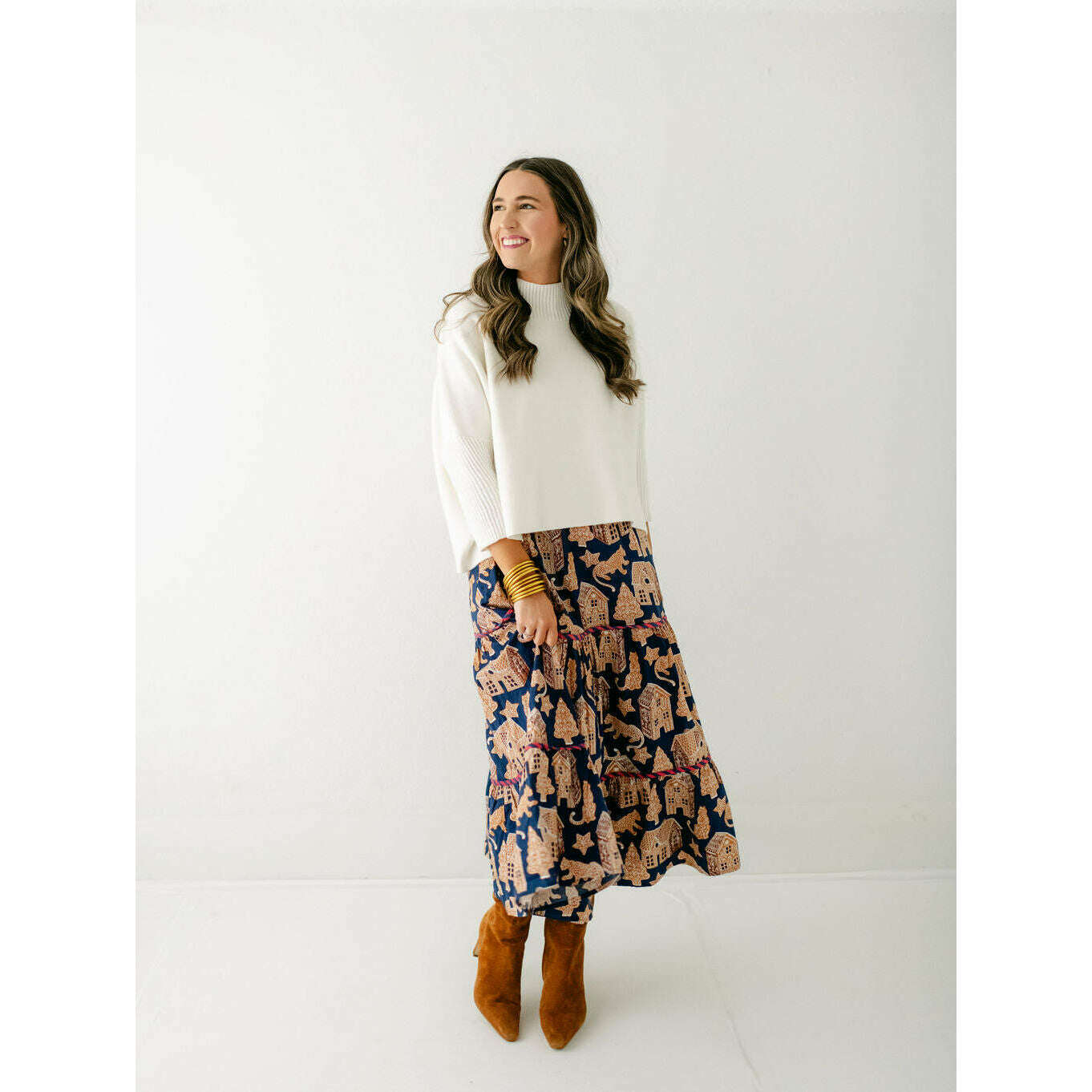 8.28 Boutique:Print Fresh,Print Fresh Sutton Skirt in Gingerbread Party,skirt