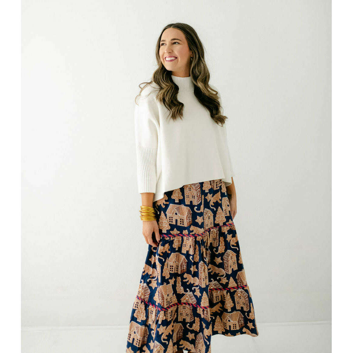 8.28 Boutique:Print Fresh,Print Fresh Sutton Skirt in Gingerbread Party,skirt