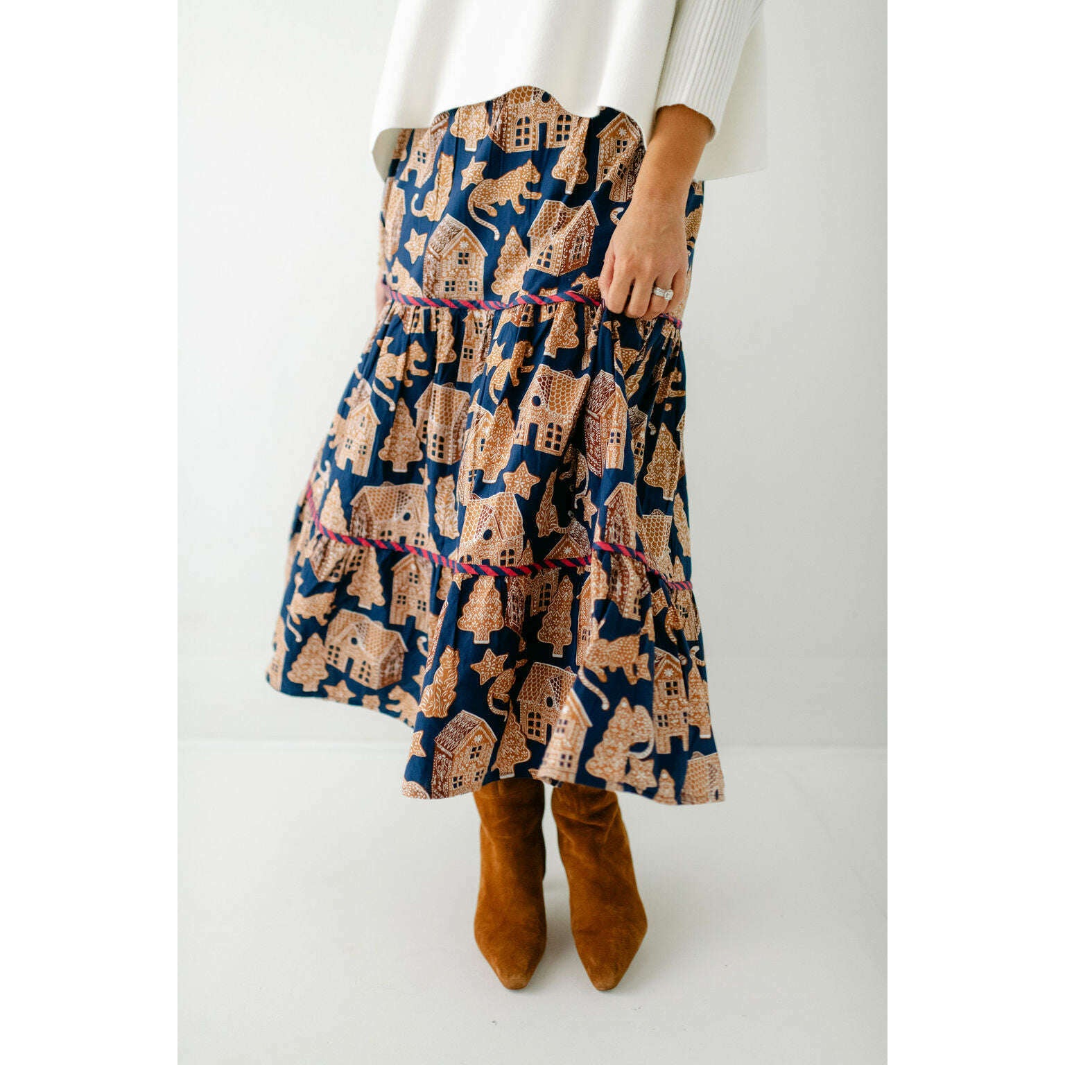 8.28 Boutique:Print Fresh,Print Fresh Sutton Skirt in Gingerbread Party,skirt