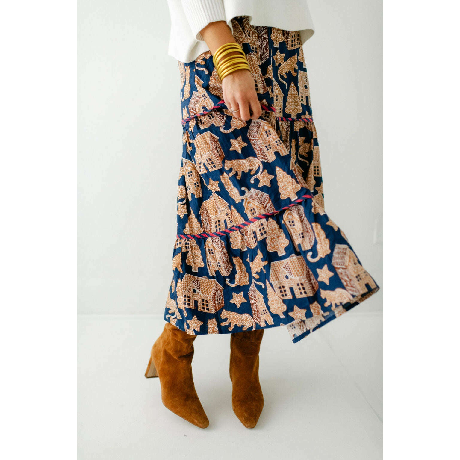 8.28 Boutique:Print Fresh,Print Fresh Sutton Skirt in Gingerbread Party,skirt