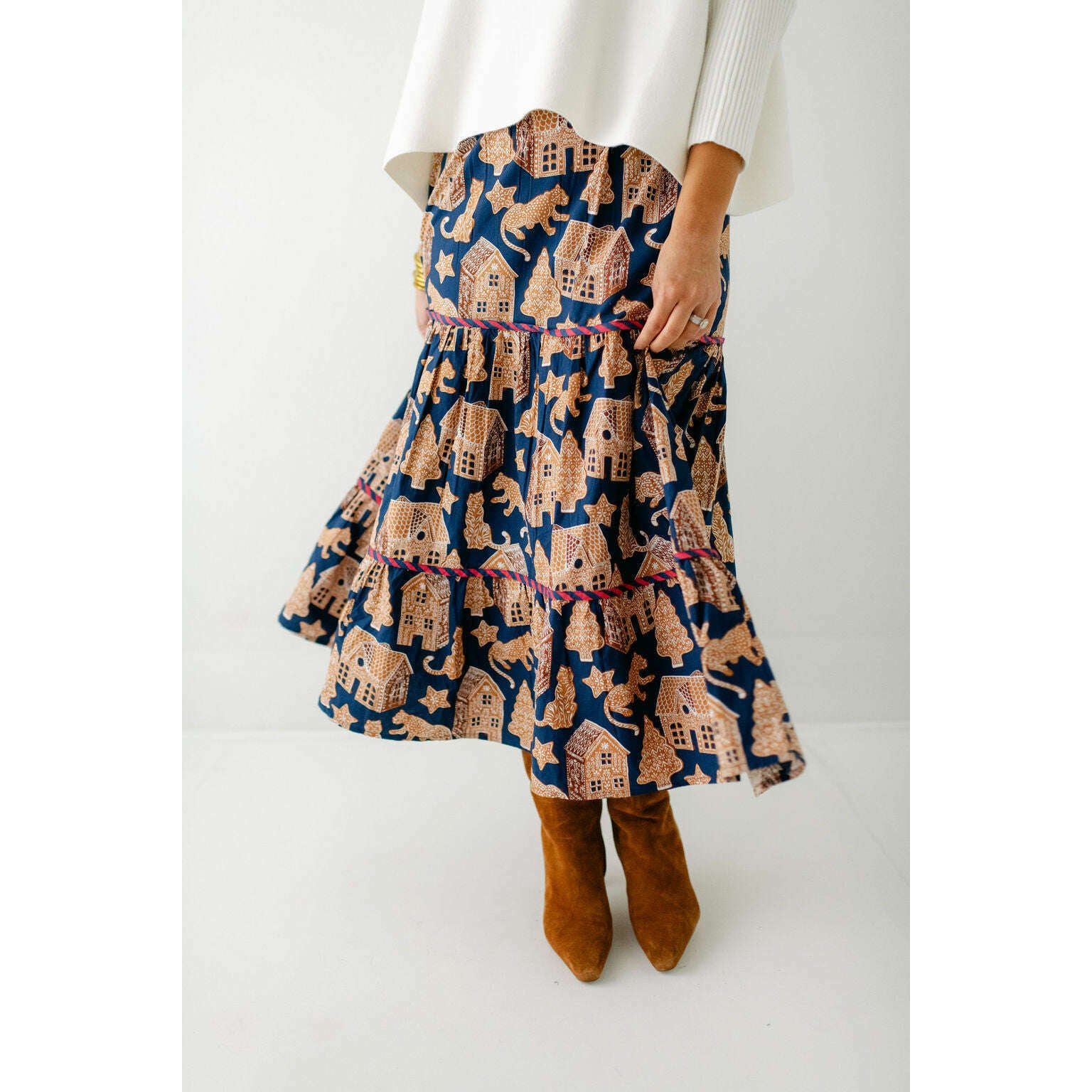 8.28 Boutique:Print Fresh,Print Fresh Sutton Skirt in Gingerbread Party,skirt