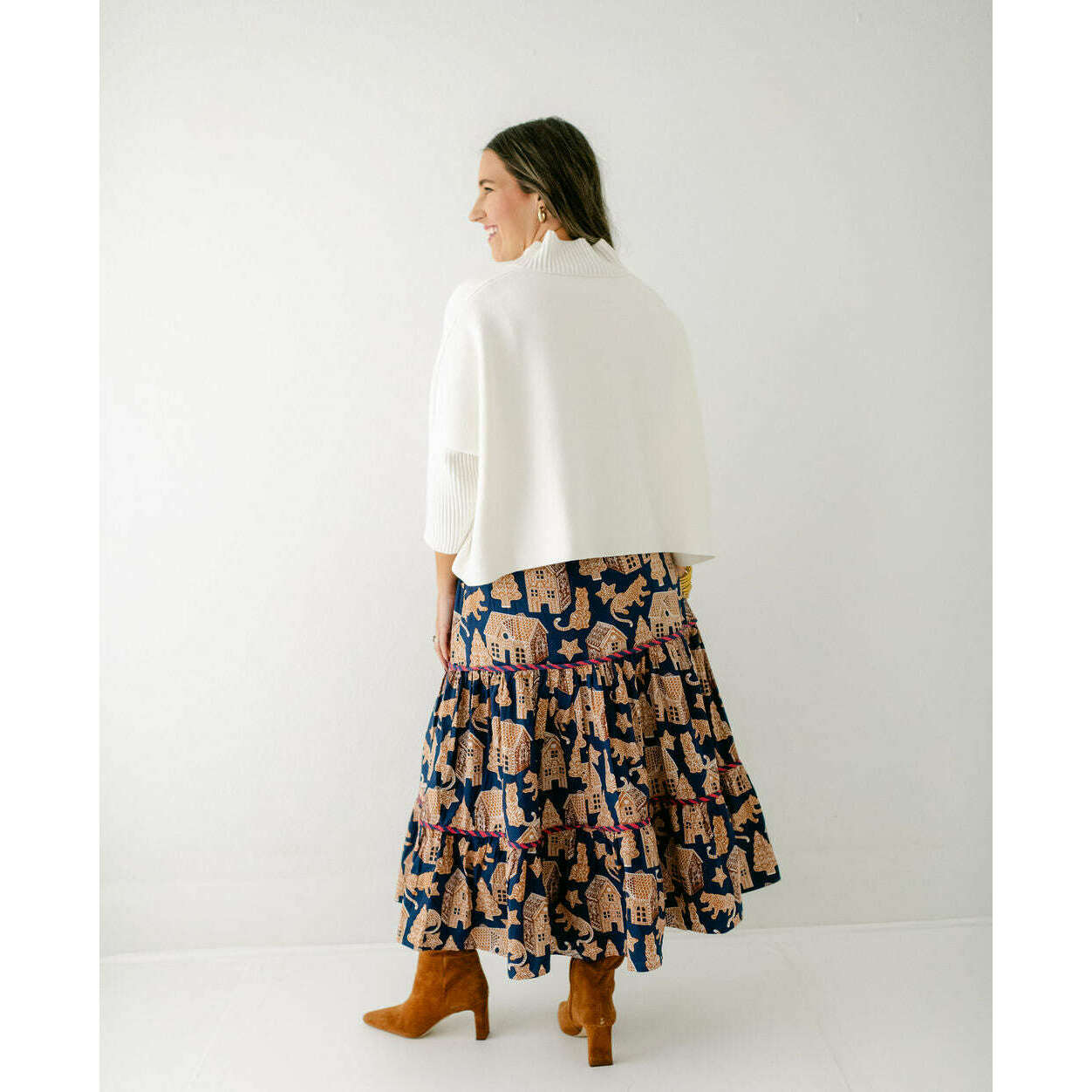 8.28 Boutique:Print Fresh,Print Fresh Sutton Skirt in Gingerbread Party,skirt