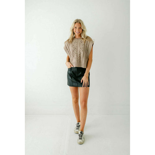 8.28 Boutique:THML,THML Sleeveless Knit Top in Taupe,Top