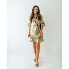 8.28 Boutique:S'edge,S'Edge Mary Dress in Bronze,Dress