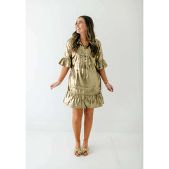 8.28 Boutique:S'edge,S'Edge Mary Dress in Bronze,Dress