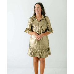 8.28 Boutique:S'edge,S'Edge Mary Dress in Bronze,Dress