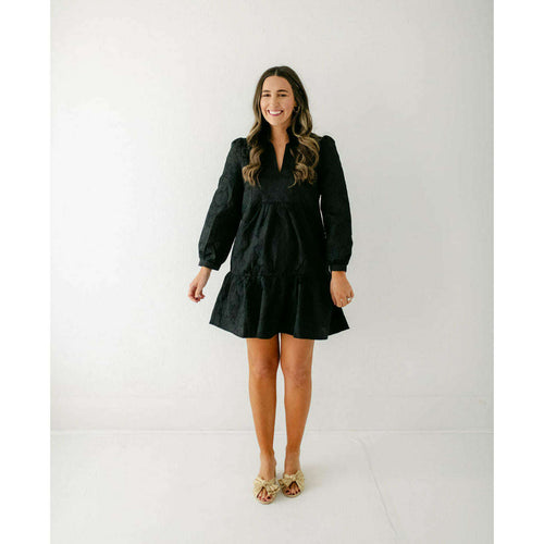 8.28 Boutique:Sincerely Ours,Sincerely Ours Claire Dress in Black Brocade,Dress